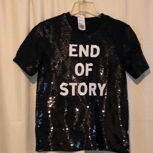 Black & White Sequin top